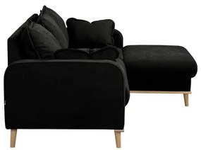 Divano angolare nero (angolo destro) Beata - Ropez