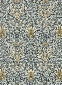 Tapete Snakeshead von Morris & Co. - Indigo/ Cumin