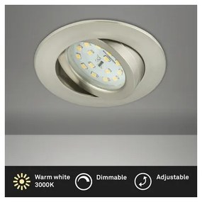 Briloner 8317-012 - Lampada da incasso LED dimmerabile per bagno, 5,5 W/230 V, IP23, cromo opaco