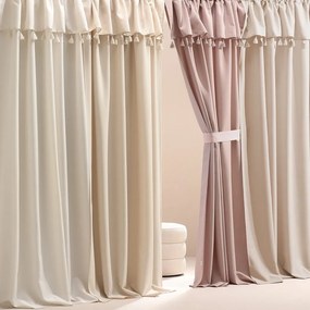 Tenda beige Astoria con nappe su nastro di legatura 140 x 250 cm