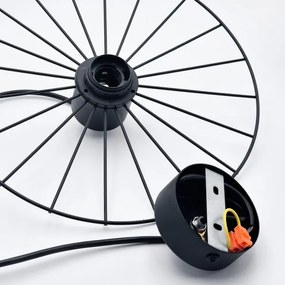 Lampadario a sospensione con filo MONTANA 1xE27/15W/230V diametro 30 cm nero