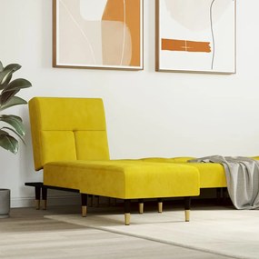 Chaise Longue İn Velluto Giallo /