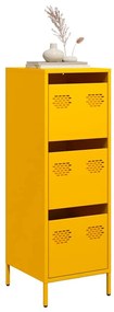 Credenza Giallo Senape 39x35x103,5 Cm İn Acciaio /