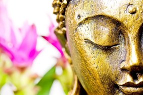 Carta da parati – Volto dorato di Buddha