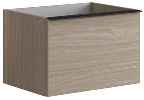 Mobile da bagno sospeso sotto lavabo L 60 x H 40 x P 45.5 cm olmo opaco, 2 cassetti Pixel plain