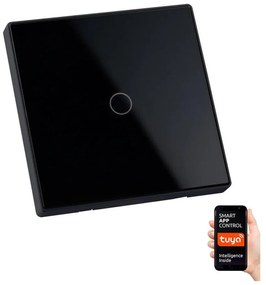 Interruttore touch 1 polo SMART 800W/230V nero Wi-Fi Tuya