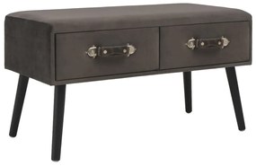 Tavolino Da Salotto Grigio 80x40x46 Cm İn Velluto /