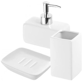 Set 3 Accessori D'Appoggio Feridras "Dublino" Bianco