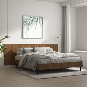 Testiera letto rovere marrone 240x1,5x80 cm legno multistrato