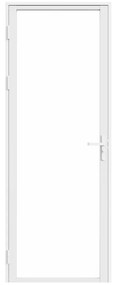 Blocco porta reversibile H204 x L73 cm in Alluminio e Vetro temperato Bianco  - LOXTON