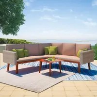 Set Divani da Giardino 4 pz con Cuscini in Polyrattan Grigio 43133