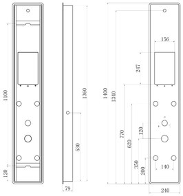 New Line Pannello Doccia Idromassaggio 4 Jet 140x24 Con Soffione E Doccetta In Pvc E Vetro Temperato Bianco