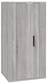 Set mobili porta tv 3 pz grigio sonoma in legno multistrato