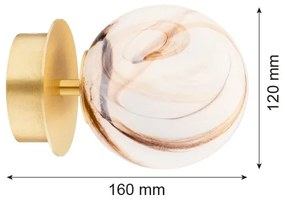 Argon 8453 - Applique FABIO 1xE14/7W/230V alabastro oro