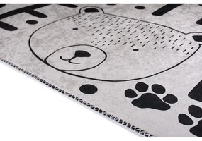 Tappeto per bambini bianco e nero lavabile 100x160 cm Little Bear – Vitaus