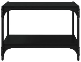 Mobile Porta TV Nero 60x33x41 cm in Legno Multistrato e Acciaio