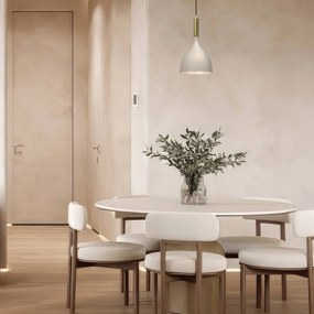 Lampada a sospensione Noak Luminex, dimmerabile, Crema / Ambra, Soggiorno / Sala da pranzo, Metallo, Scandinavo, Lampada a sospensione