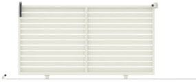 Cancello manuale battente MIAMI VERDELOOK in alluminio bianco, reversibile, L 300 x H 154.5 cm