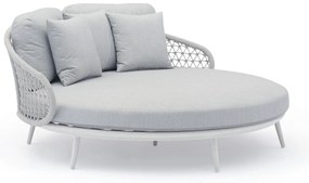 WAVEL - divano da giardino circolare in alluminio con cuscini
