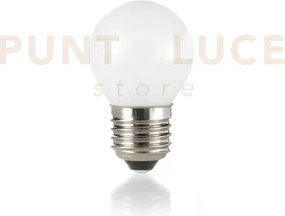 Lampadina attacco e27 in vetro bianco sfera  4 w 400 lm 3000 k 80 ø...