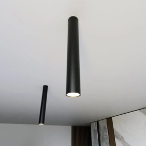 Plafoniera TECNO 1L da soffitto base GU10 Nera