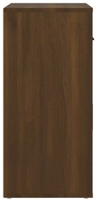 Credenza rovere marrone 80x33x70 cm in legno multistrato