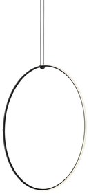 FLOS Arrangements Round Medium Lampada sospesa 102 cm a luce diffusa in alluminio nero opaco