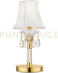 Lumetto monet oro 1 luce attacco e14 18x38cm in vetro e cristallo k9