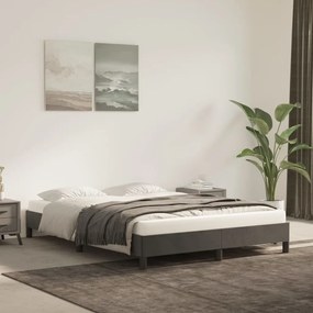 Giroletto Senza Materasso Grigio Scuro 140x190 Cm Velluto /