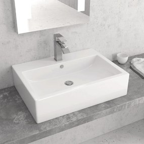 Lavabo D'Appoggio 61x44 Cm Karag Bianco Lucido