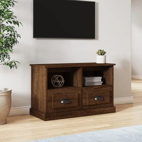 Mobile Porta TV Rovere Marrone 80x35x50 cm in Legno Multistrato