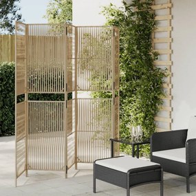 Divisorio Per Ambienti A 5 Pannelli Beige İn Polyrattan /