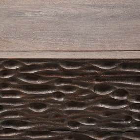 Comodino marrone scuro in mango massiccio Crumble – WOOOD