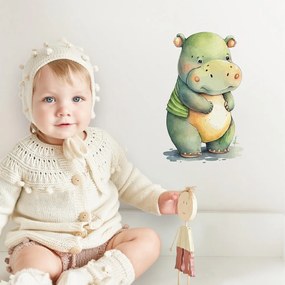 Adesivo per la camera dei bambini - Ippopotamo | Inspio