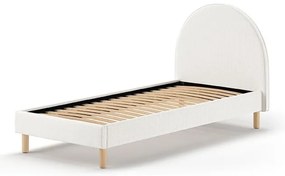 Letto singolo imbottito bianco con griglia 90x200 cm MOON - Vipack