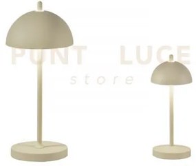 Lampada da tavolo ricaricabile led party crema 1,5w 134lm 3000k dim...