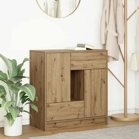 Credenza Con Cassetti E Ante Rovere Artigianale 70,5x34x74,5 Cm /