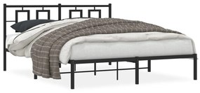 Giroletto Con Testiera İn Metallo Nero 150x200 Cm /