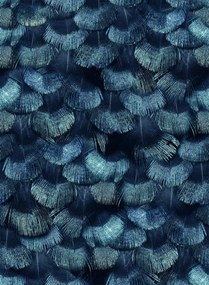 Rebel Walls Carta da parati Petite Peacock Plumage - Teal