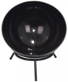 Braciere portatile per legna 57x30 cm nero