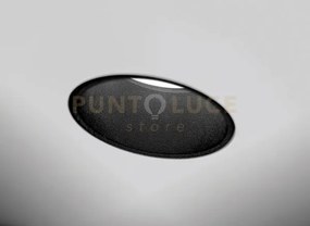 Thessaly faretto incasso 1 luce bordo raso nero attacco gu10 gesso ...