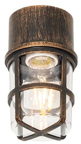 Lampada da soffitto e da parete oro anticato IP54 - Kiki