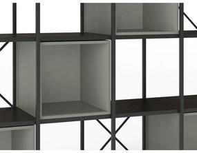 Libreria verde-nera 140x179 cm Anya - Marckeric