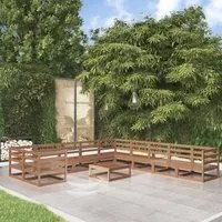 Set Divani da Giardino 11 pz in Massello di Pino cod mxl 37159