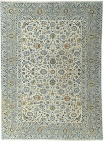 Kashan Tappeto 230x320 Beige (Iran) Annodato A Mano
