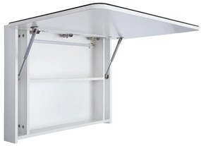 Armadietto Bagno con Specchio e LED 80x9,5x55 cm