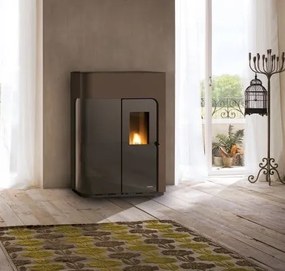 Palazzetti Elisabeth Idro 14 Ecofire Stufa A Pellet Salvaspazio 14kw Ad Acqua In Acciaio  Moka