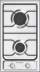 Piano cottura a gas CHW23X 2 fornelli da incasso acciaio inox 28.8 cm - Candy