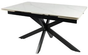 Tavolo allungabile in ceramica da 160 a 240 cm Calacatta Grey gambe in acciaio Starstone