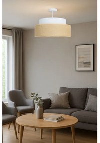 Lampadario a plafone BOHO 1xE27/60W/230V diametro 40 cm color crema/beige